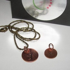 personalized Personalized jewelry  intial charm necklace,  Custom Hand stamped jewelry gift for her handstamped jewelry