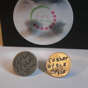 Father of the bride Tie tack, wedding party gifts for men,  personalized custom tie tack, wedding accessory , father of the groom gift