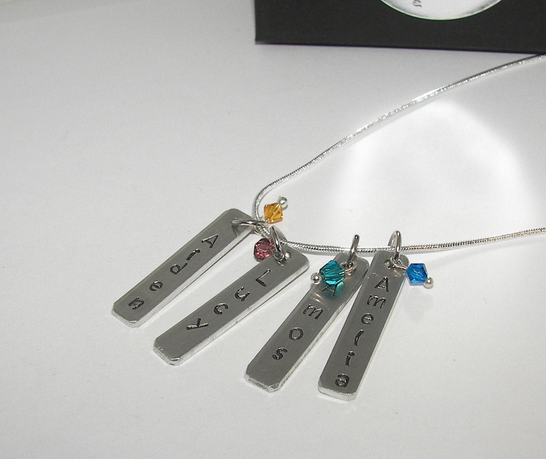 Custom Family Necklace , Personalized Family Necklace With Kids Names ...