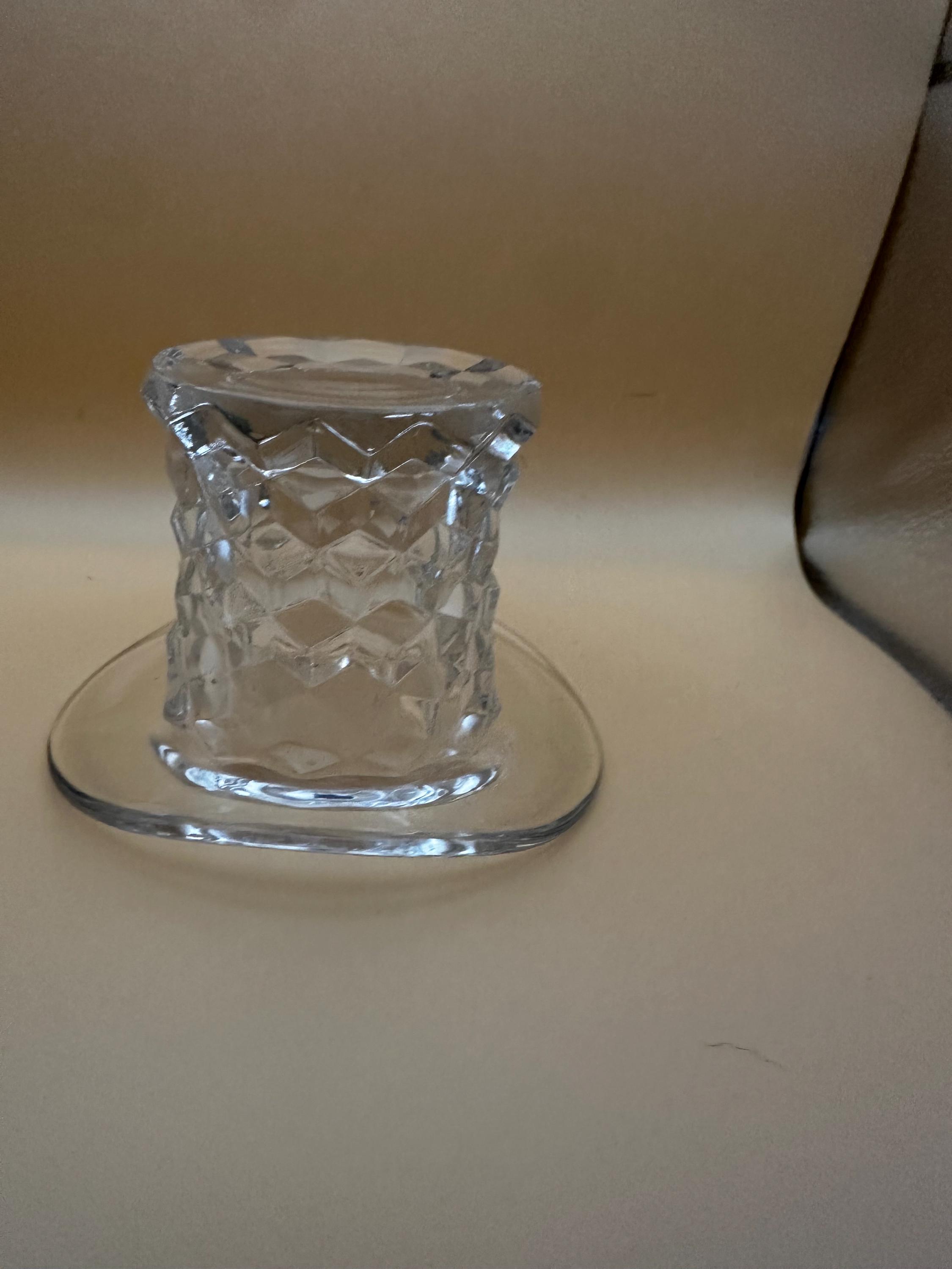 Vintage Fostoria American Elegant Glass Top Hat 2.5 - Etsy
