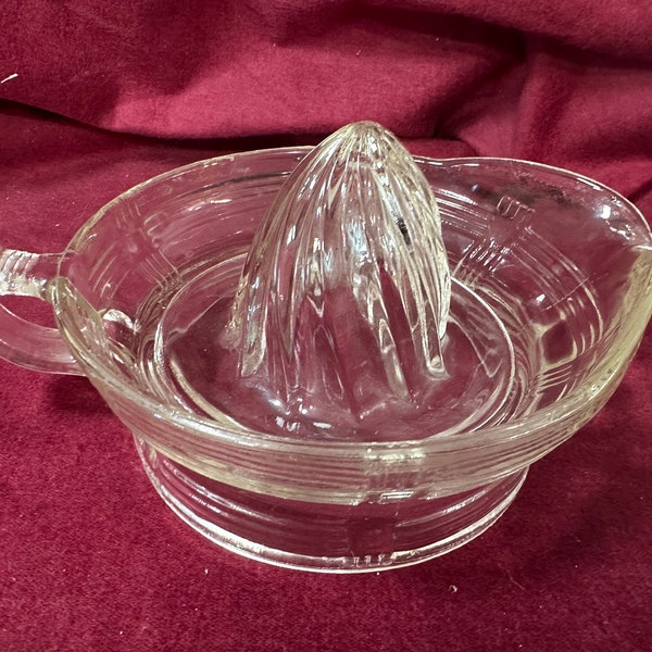 Vintage Antique Hazel Atlas Clear Depression Glass Juice Reamer Citrus Juicer