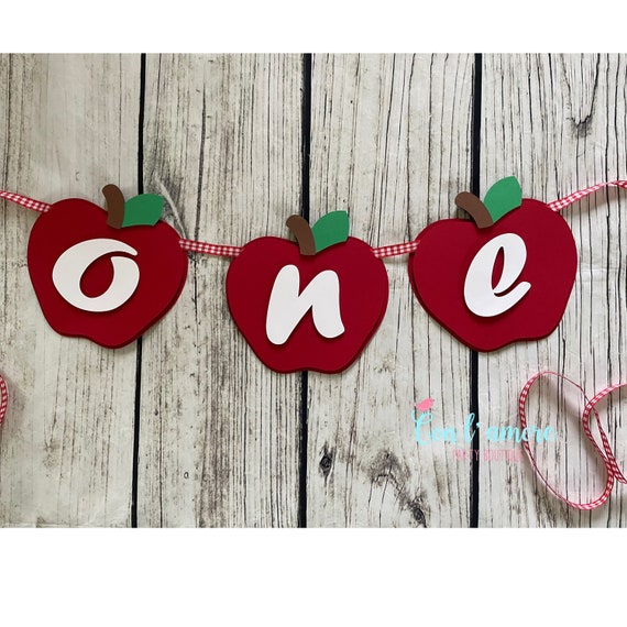 Apple of my eye high chair banner, apple birthday, apple banner Il_570xn