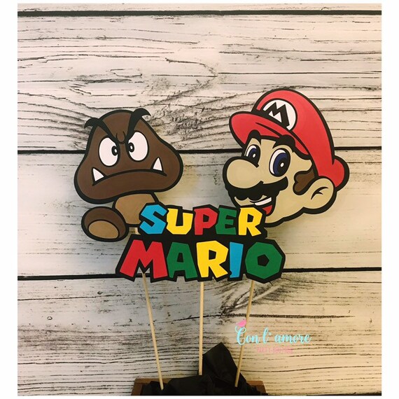 Mario Bros centerpiece, super mario centerpiece. Il_570xn