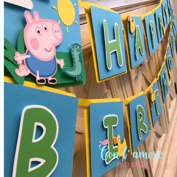 George pig Birthday banner Il_570xn
