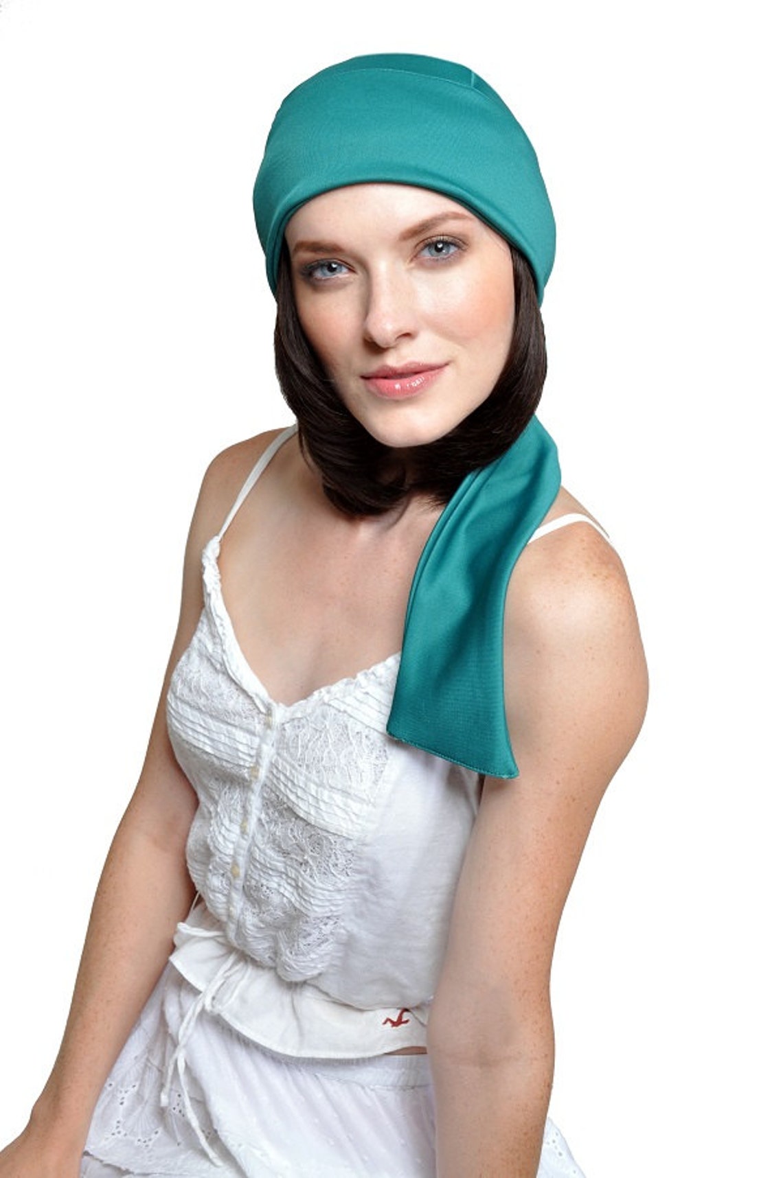 Cute Chemo Head Scarf with Hair Attached Soft Stretchy Etsy