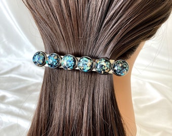 Hair clip for women, Galaxy barrettes, Space style hair jewelry, Hair jewels for thick hair, Women barrettes, Boho hair pins