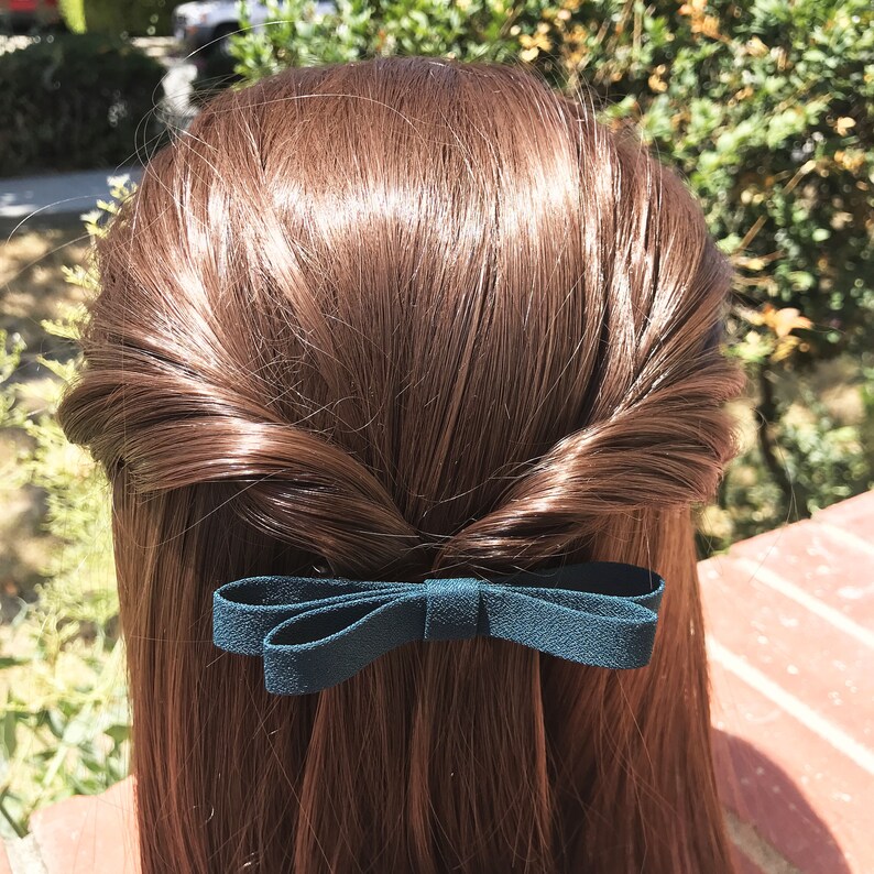 Dark Green Hair Bow Adult Hair Bows Hair Bows for Women Etsy