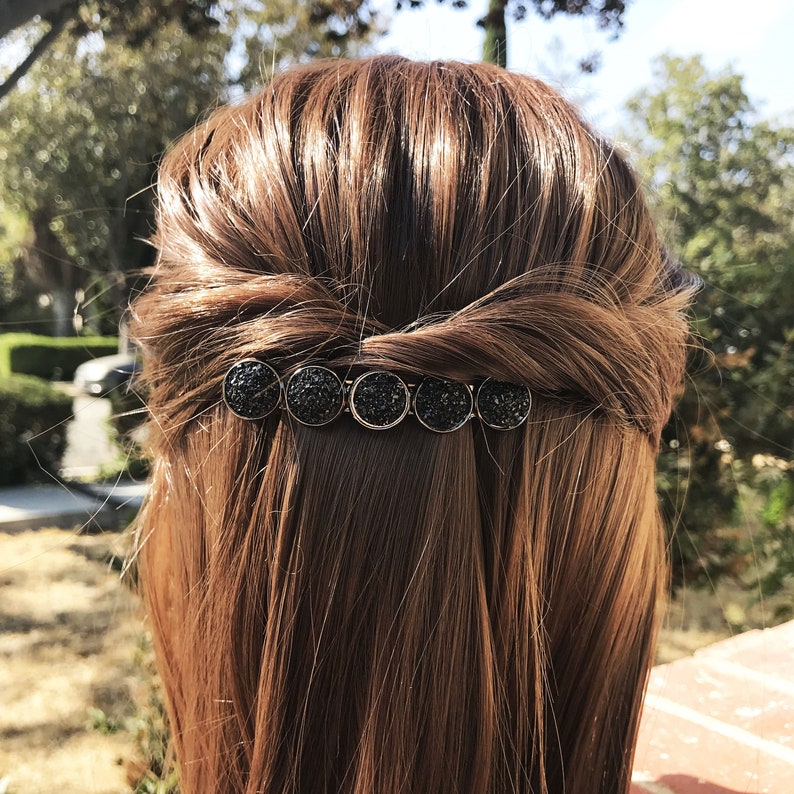 Women hair barrettes adult hair clips druzy hair pins druzy Etsy