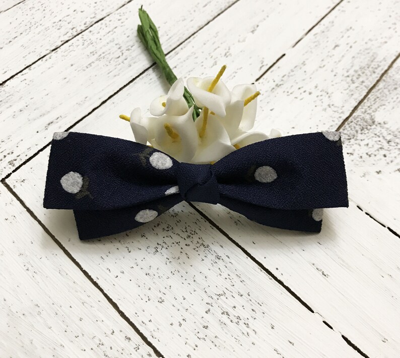 Navy Hair Bow Hair Bows for Women Adult Hair Bows Bow Etsy