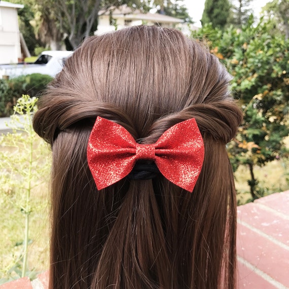 Red Hair Bow Christmas Hair Bow Red Glitter Bow Glitter Hair Bow Hair Bows for Girls Hair Bows for Women Baby Bows Kids Bow Clips Etsy