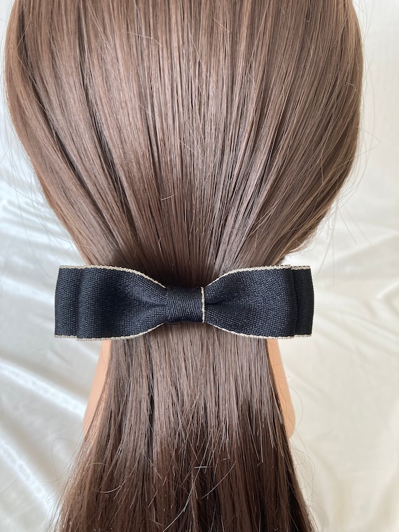Black Hair Bows Women Hair Barrettes Thick Hair Barrette - Etsy Black Hair Bows Women Hair Barrettes Thick Hair Barrette - Etsy
