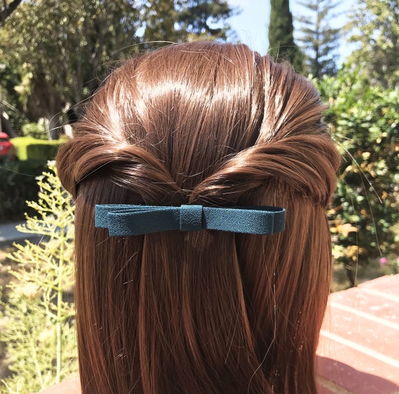 Download Dark Green Hair Bow Adult Hair Bows Hair Bows For Women Etsy