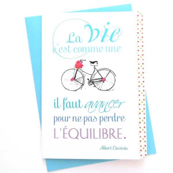 Carte citation "Equilibre"