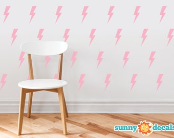 Calcomanías de tela para pared con diseño de rayo - Juego de 50