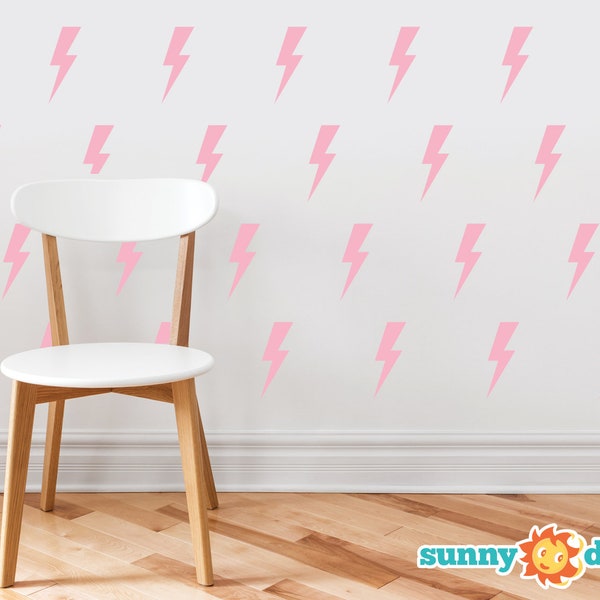 Lighting Bolts Fabric Wall Decals, Set of 50 Thunder Decals, 60 Color Options, Nursery Wall Decal, Childrens Wall Art, Apartment Wall Decal