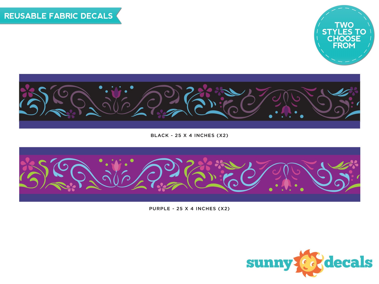 Freezer Border Frozen Inspired Fabric Wall Border Decal: Removable, Reusable - Etsy