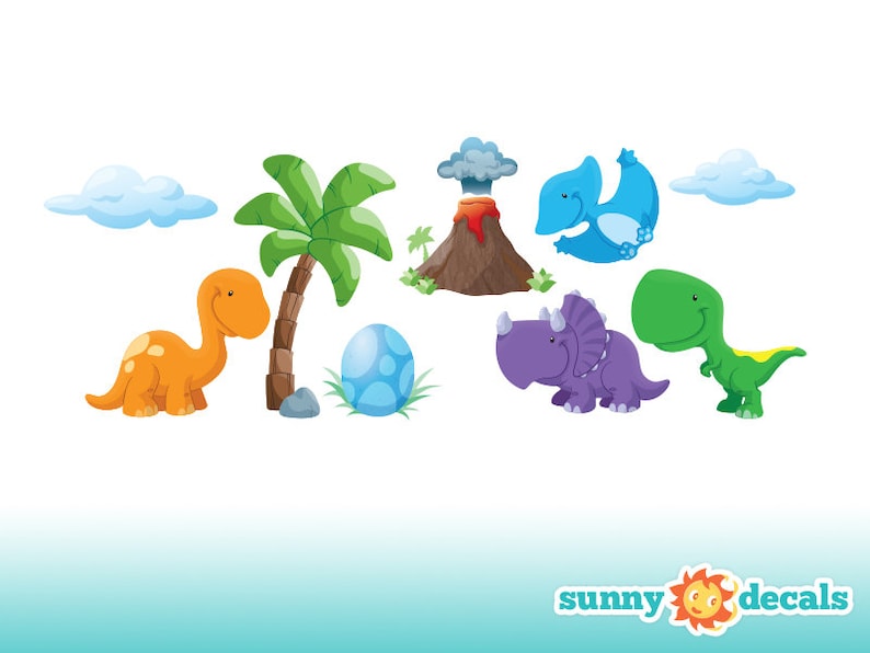 Dinosaur Fabric Wall Decals Wall Stickers Dinosaur Theme Etsy