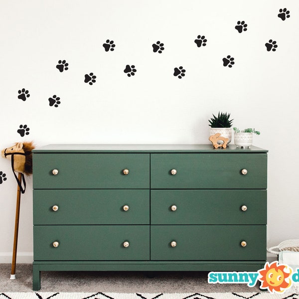 Paw Print Wall Decal Etsy
