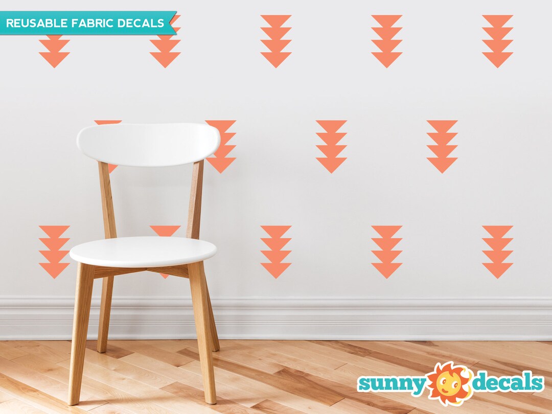 Four Point Triangle Arrow Fabric Wall Decals: Set of 32 Reusable ...