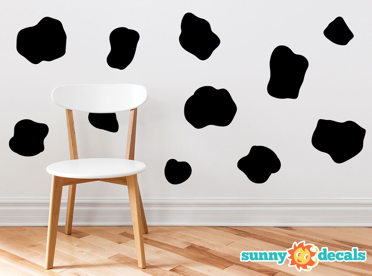 Cow Print Fabric Wall Decal Etsy UK