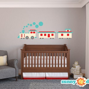 Trein Jumbo muur stickers & muur stickers voor kinderdagverblijf en kinderen kamers door zonnige Decals