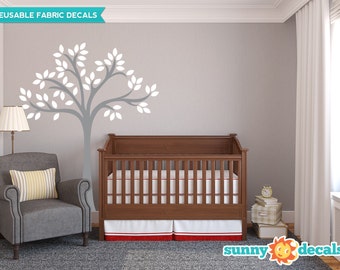 Beautiful Tree Fabric Wall Decal, Tree Wall Décor with Customizable Color Options - Reusable, Repositionable