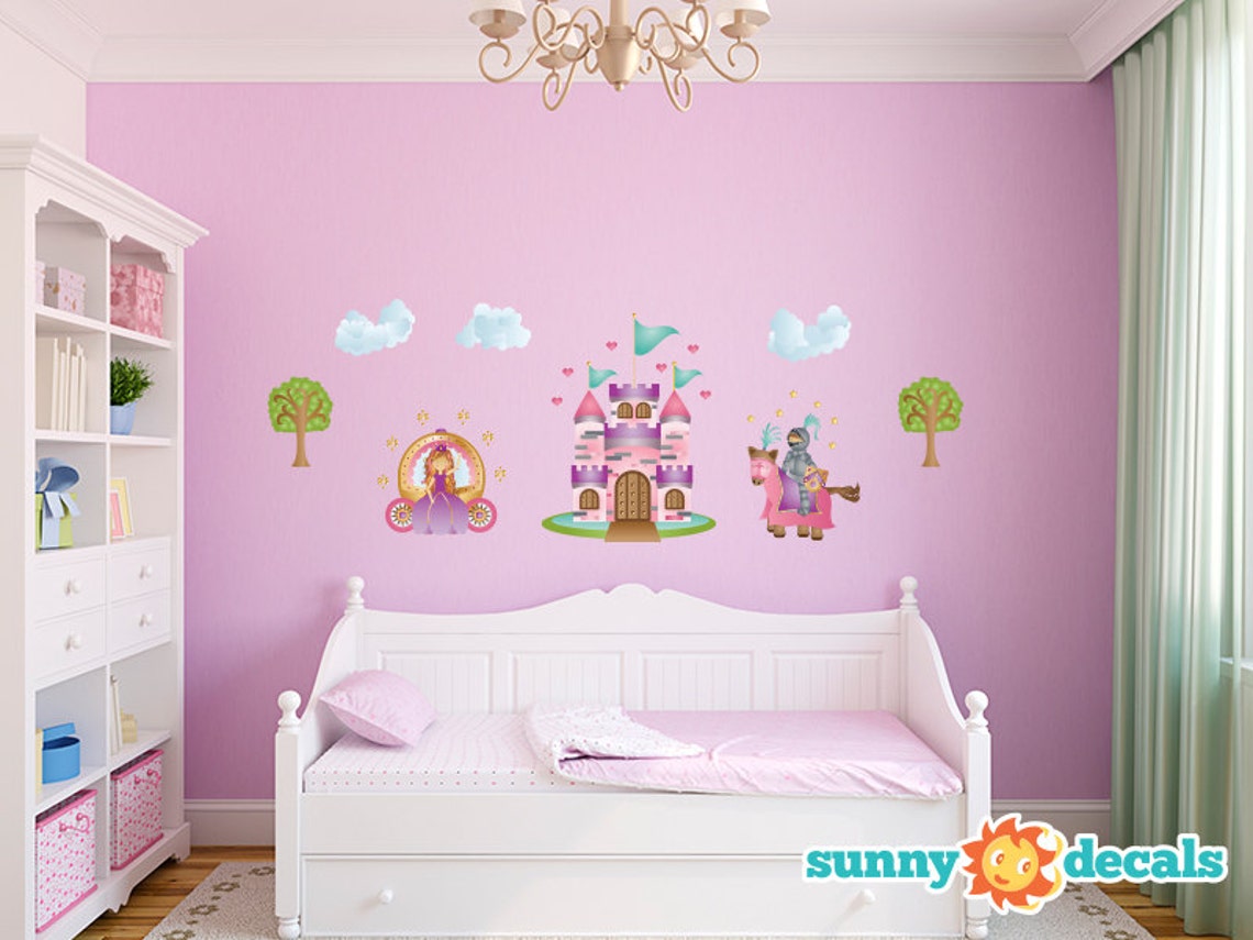 Princess Wall Decal Wall Stickers Princess Theme Nursery Etsy