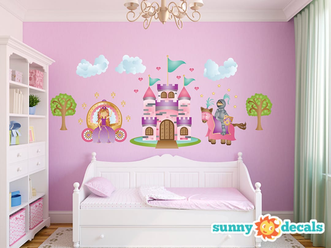 Princess Castle Jumbo Fabric Wall Decals: Fairy Tale Decor - Etsy