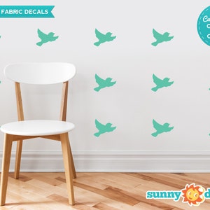 Birds Fabric Wall Decals Set of 16 Birds Custom Options Available ...