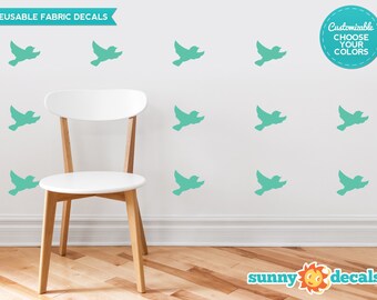Flying Birds Fabric Wall Decals - Etsy
