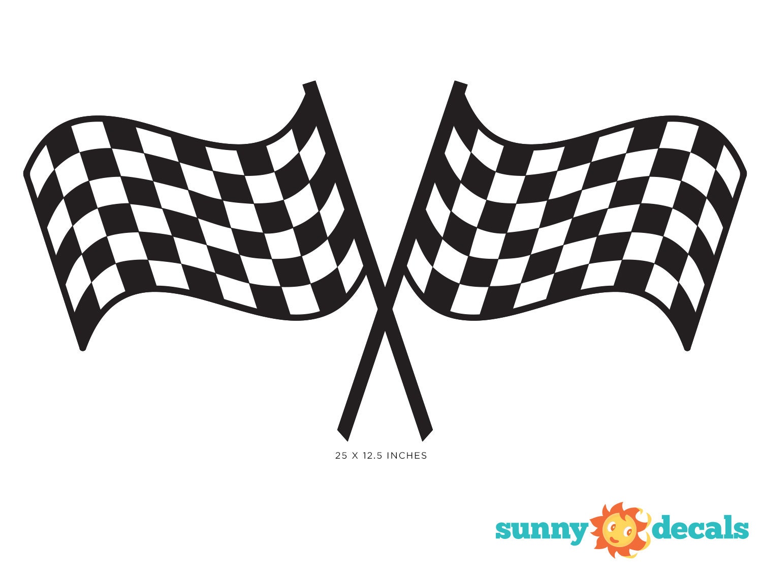 Racing Checkered Flags Fabric Wall Decal NASCAR Inspired Etsy