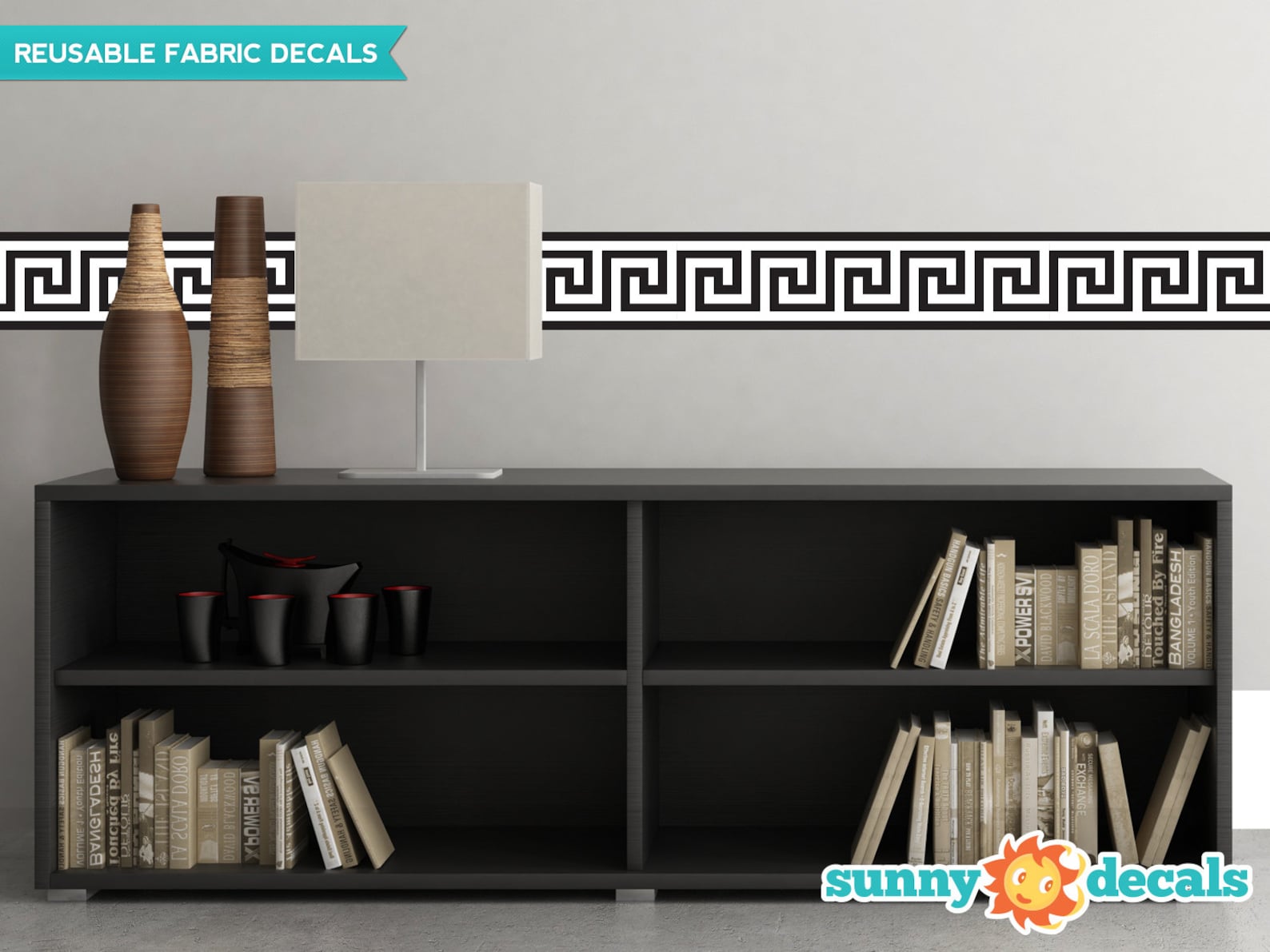 Greek Key Wall Border Fabric Wall Decal Set of Two 25 Inch X - Etsy