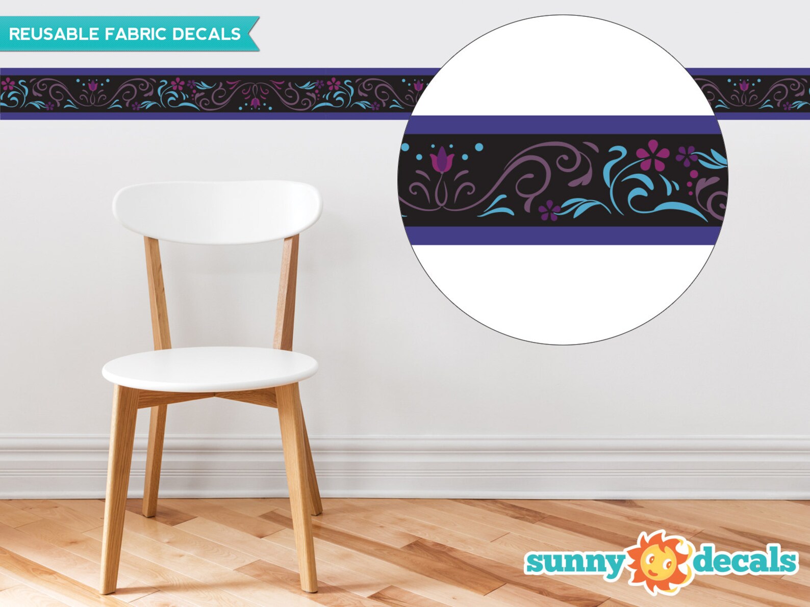 Frozen Inspired Wall Border Fabric Wall Decal Set of Two 25 Etsy