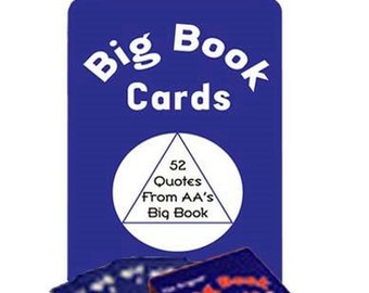 Big Book Cards! Super Fun AA Quotes from the Big Book - Alcoholics Anonymous Recovery Gifts - 12 Step Unique Fun Games Playing Cards
