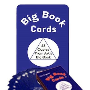 Cartes de gros livres ! Citations AA super amusantes du Gros Livre – Cadeaux de récupération des Alcooliques anonymes – Jeux de cartes amusants uniques en 12 étapes