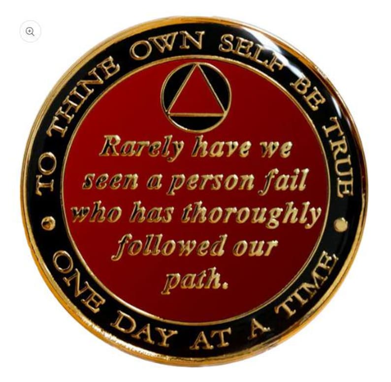 Serenity Prayer Bill & Bob AA Blue Triplate Medallion Chip Coin 1-65 ...