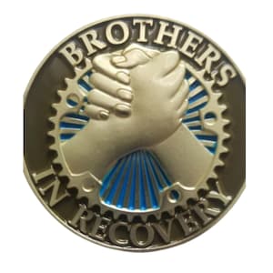 3 Finishes Available & Lapels Pins Brothers in Recovery Gold Specialty Coin AA NA 12 Step Program Narcotics Anonymous - Alcoholics Anonymous