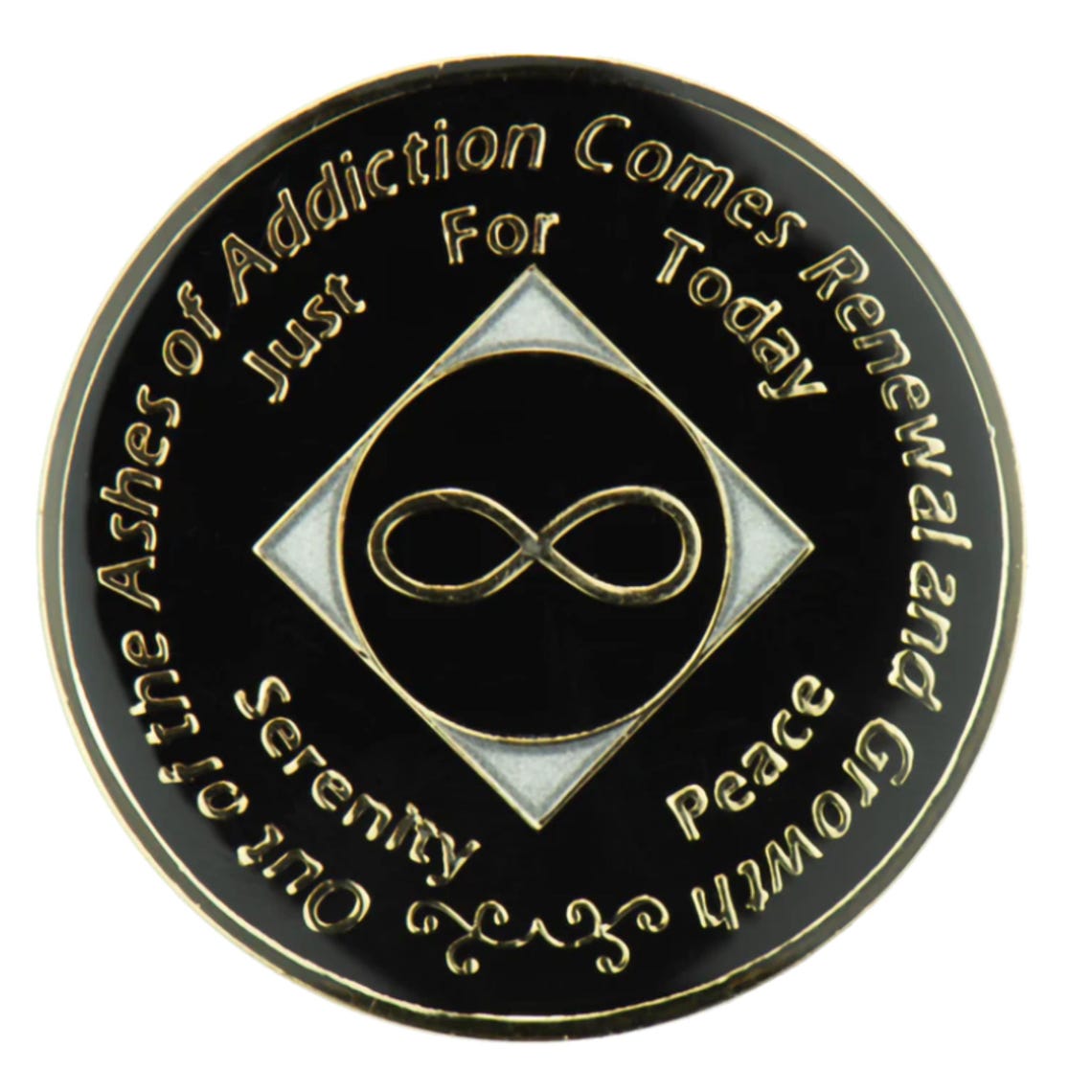 NA Eternity Medallion Black - Narcotics Anonymous Chip - NA Tokens - 12 ...