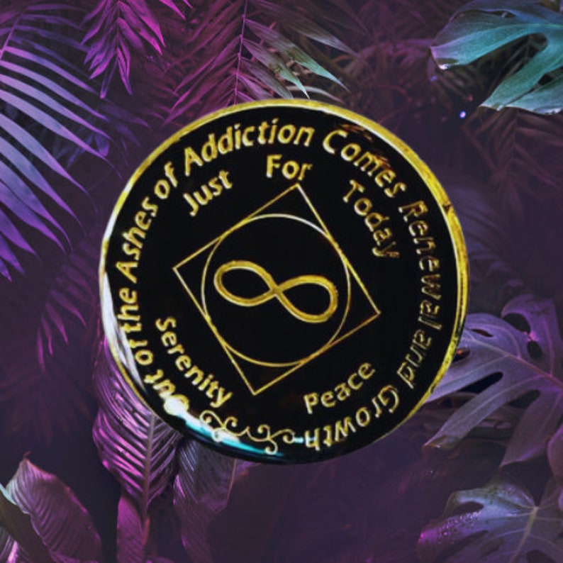NA Eternity Medallion Black - Narcotics Anonymous Chip - NA Tokens - 12 ...