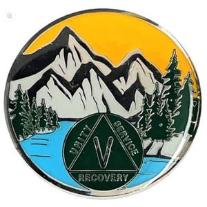 Hardest Climb Mountain Specialty Recovery Medallion 1-60 Alcoholics Anonymous Anniversary Coin 12 Step Gift Sobriety Milestone Sober Tokens