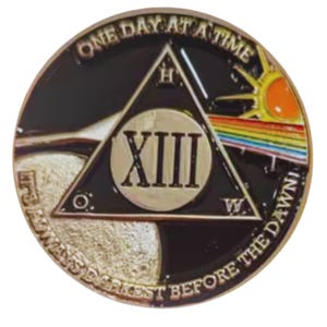 Its Always Darkest Before The Dawn Jaarlijkse AA-herstel unieke medaillonmuntmunt - 24 uur/18 maanden 1-65 jaar 12-stappen herstelmedaillons