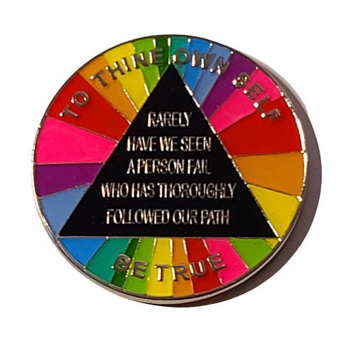 New AA Rainbow Recovery Medallion (years 1-30) - 12 Step Gift ...