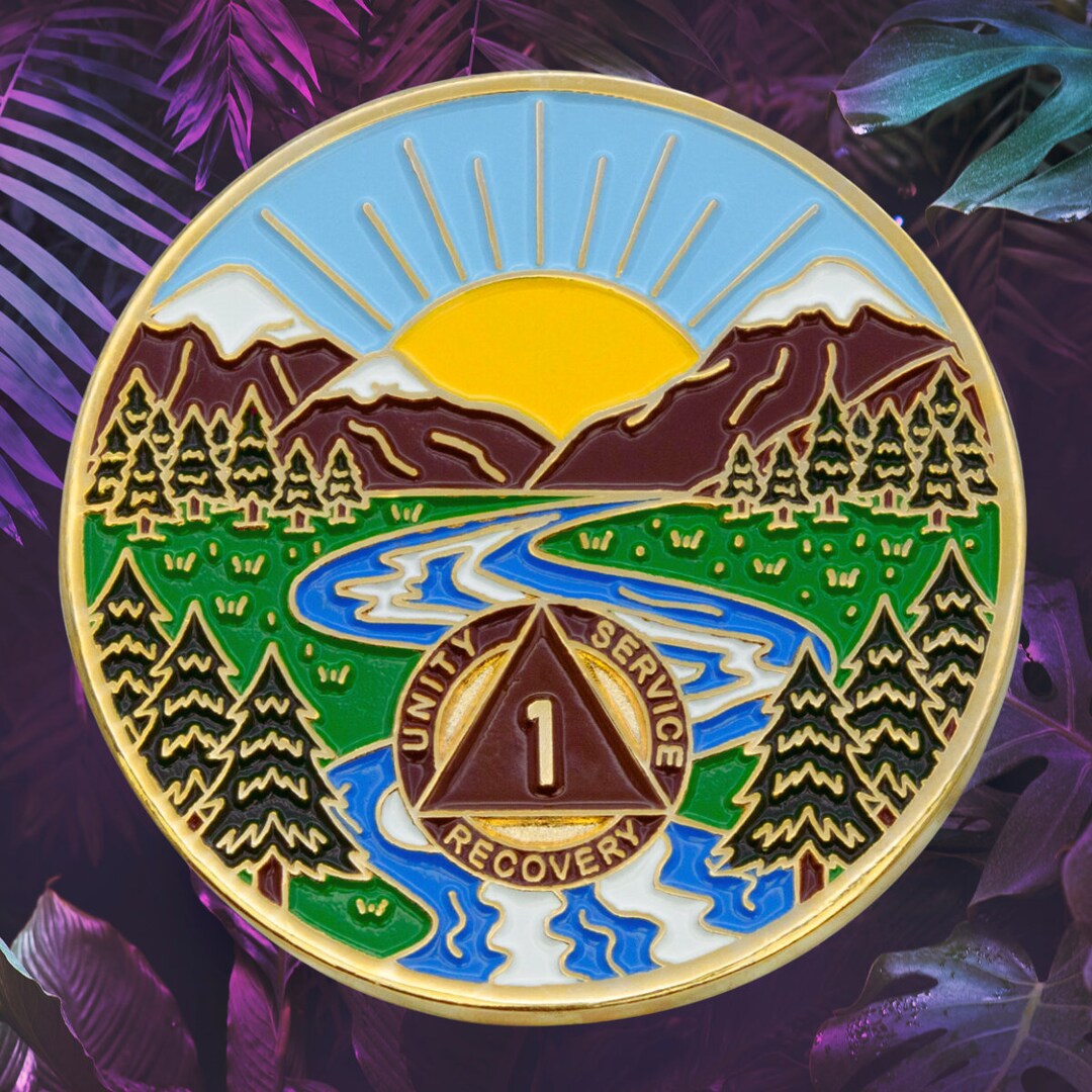 Alcoholics Anonymous 15 Year AA Bronze H.O.W Medallion Token Chip