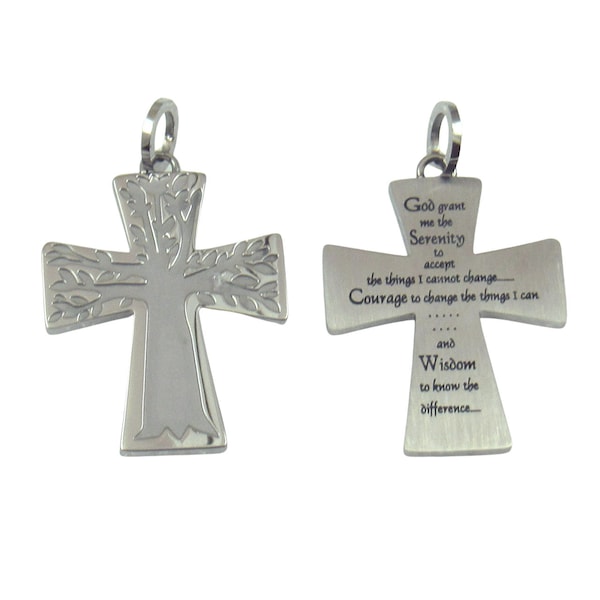 Serenity Prayer Dog Tag Stainless Steel Necklace – Engraved Military Style With 27" Chain Engraved Stainless Steel Necklace - Foto 2