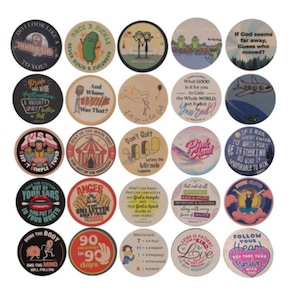 25 Positively Powerful AA Recovery Affirmation Chips - 12 Step Program - Alcoholics Anonymous - AA Chip Sets