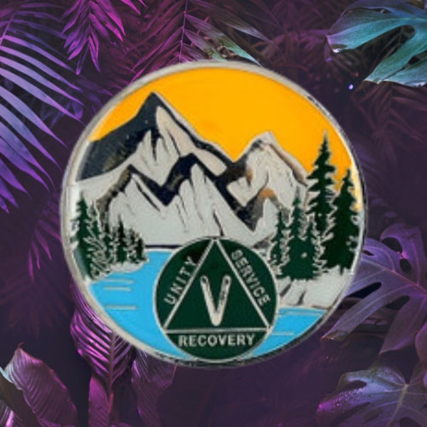 Hardest Climb Mountain Specialty Recovery Medallion 1-60 Alcoholics Anonymous Anniversary Coin 12 Step Gift Sobriety Milestone Sober Tokens