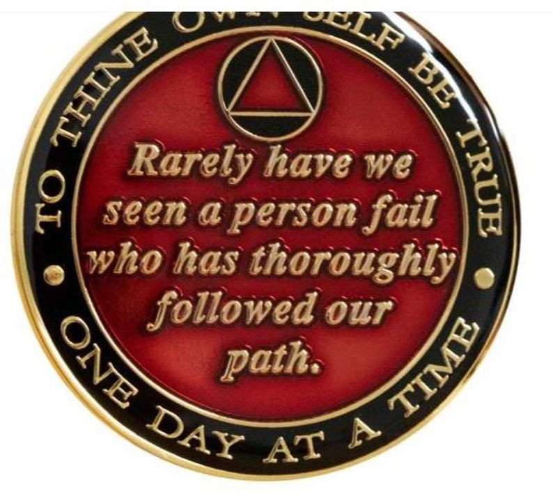Serenity Prayer Bill & Bob AA Blue Triplate Medallion Chip Coin 1-65 ...