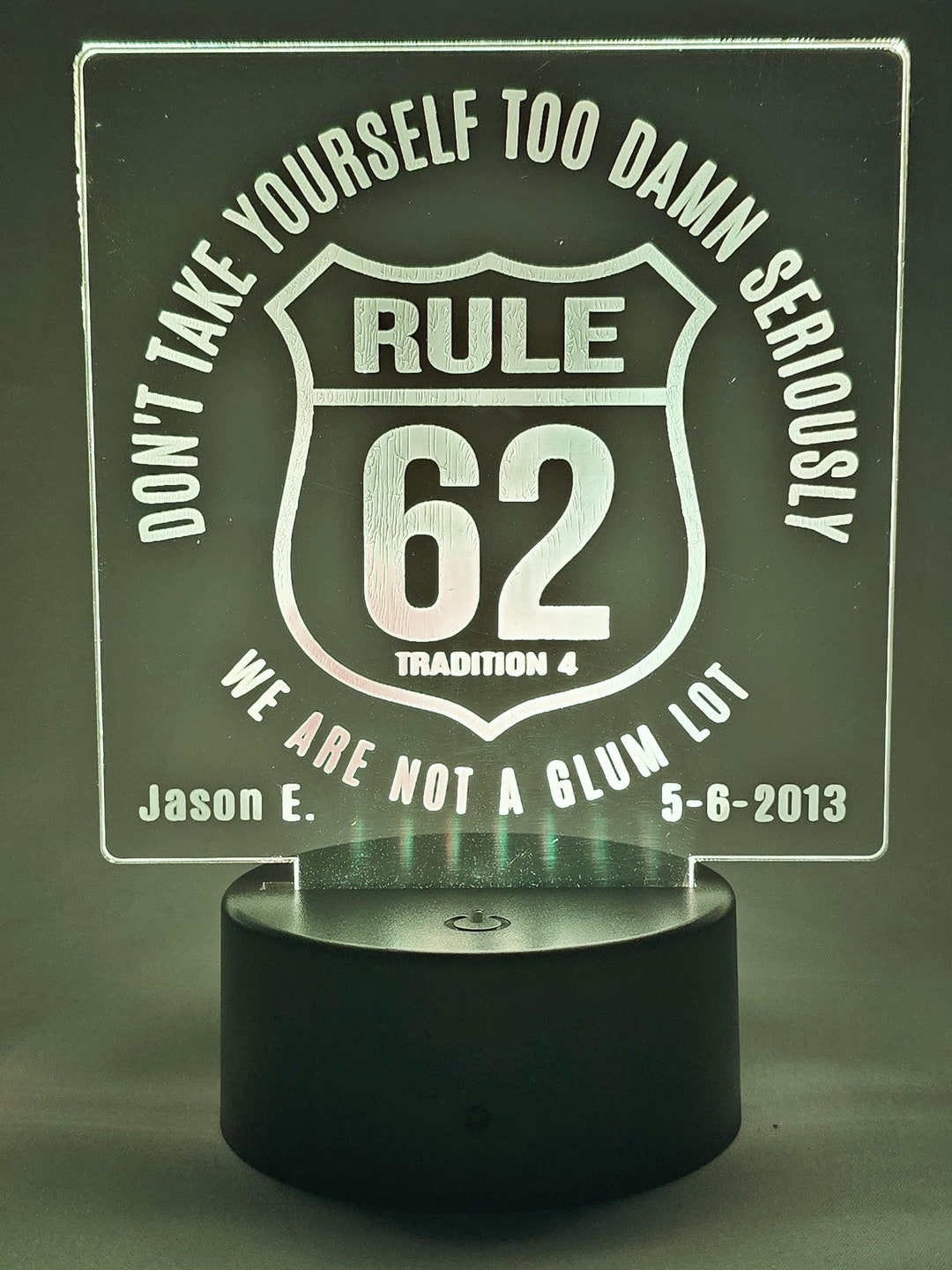 5 Design Choices Personalized (name & Date) AA Alcoholics Anonymous ...