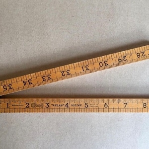 Wooden Rule 1 Meter Yard Stick Ruler Imperial & Metric Measurements  Markings Hardwood School Office Tailors With Handle for Easy Measuring 