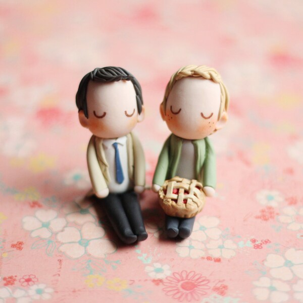 Cas and Dean Polymer Clay Figurines